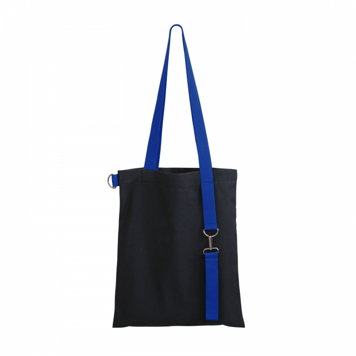 Шоппер Superbag black с ремувкой 4sb (чёрный с синим)