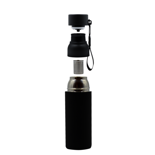 Термобутылка Button Black (черный)
