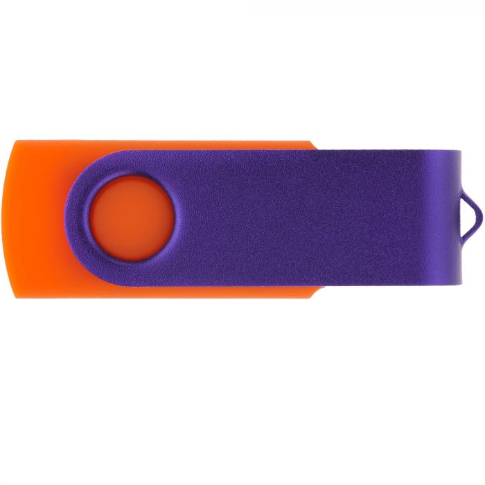 Флешка TWIST COLOR MIX Оранжевая с фиолетовым, 16 ГБ