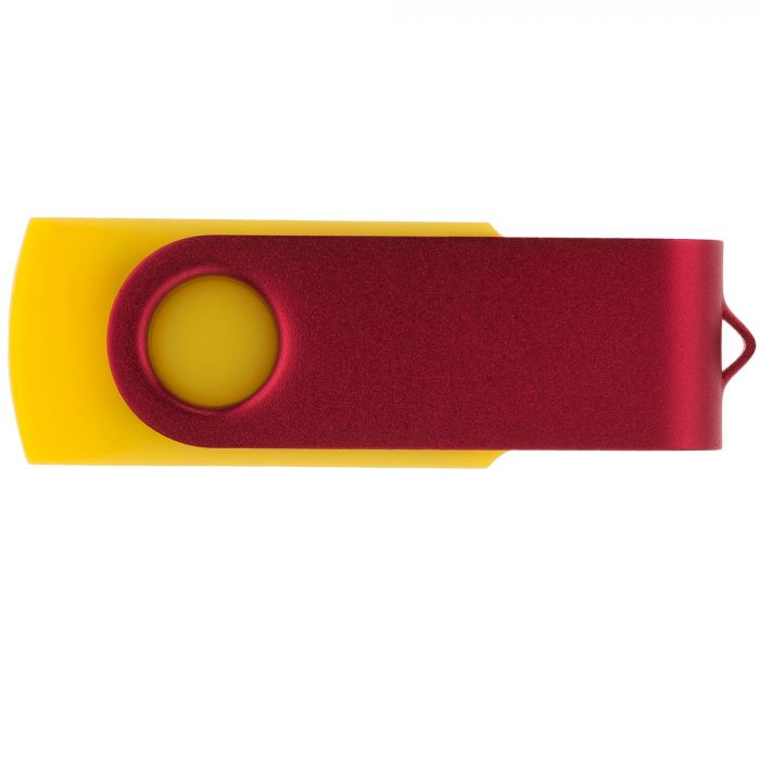 Флешка TWIST COLOR MIX Желтая с красным, 64 ГБ
