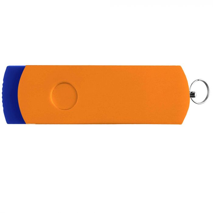 Флешка ELEGANCE COLOR Синяя с оранжевым, 64 ГБ