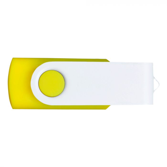 Флешка TWIST WHITE COLOR Желтая с белым, 32 ГБ