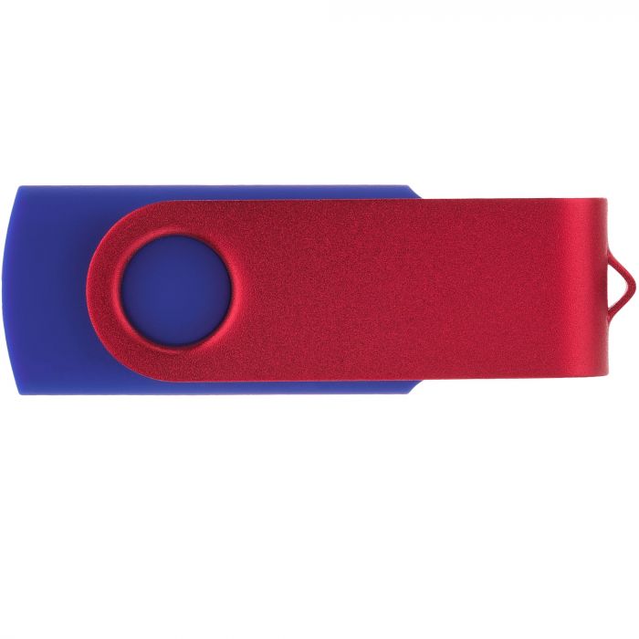 Флешка TWIST COLOR MIX Синяя с красным, 64 ГБ