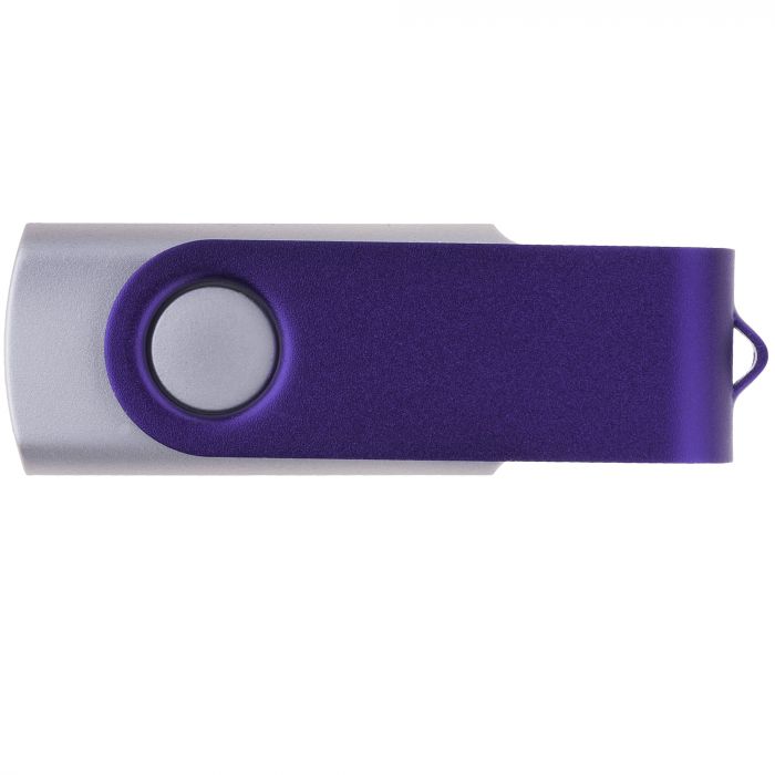 Флешка TWIST COLOR MIX Серебристая с фиолетовым, 32 ГБ
