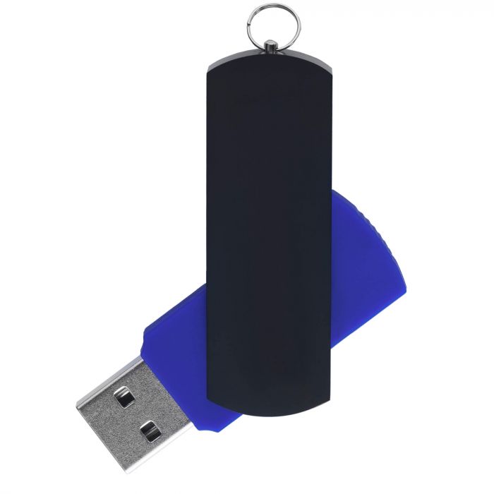 Флешка ELEGANCE COLOR Синяя с черным, 16 ГБ