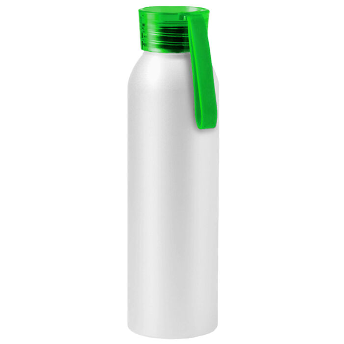Бутылка для воды VIKING WHITE 650мл. Белая с салатовой крышкой