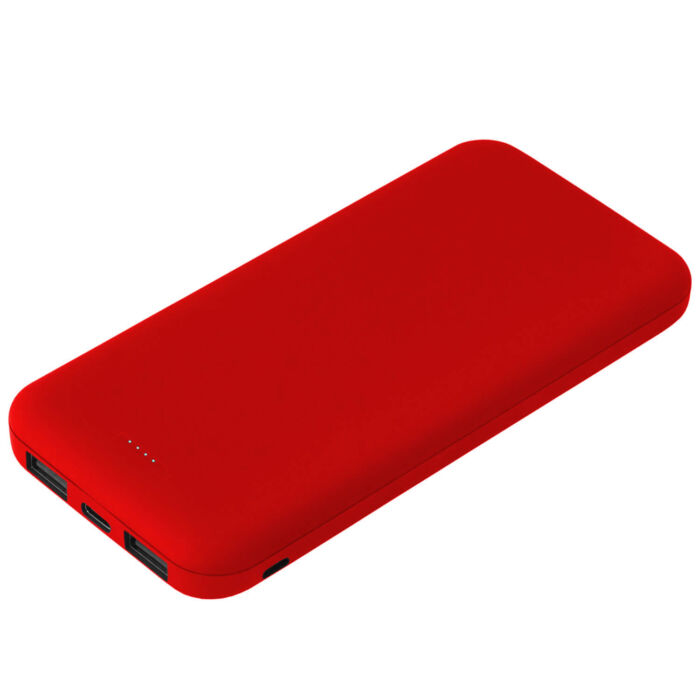 Внешний аккумулятор с подсветкой SIRIUS SOFT TYPE-C, 10000 мА·ч Красный