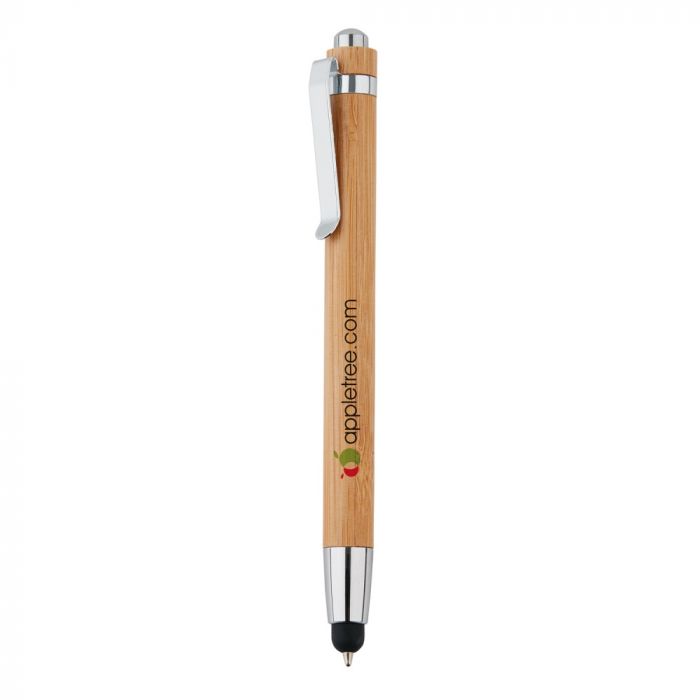 Ручка-стилус из бамбука, коричневый