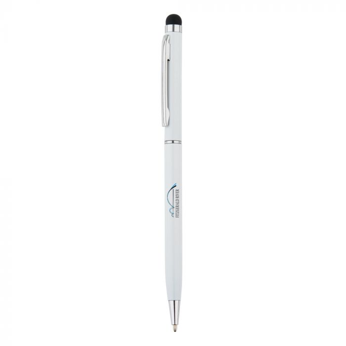 Тонкая металлическая ручка-стилус, белый