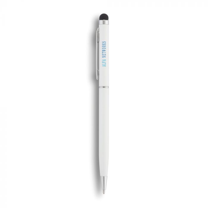 Тонкая металлическая ручка-стилус, белый