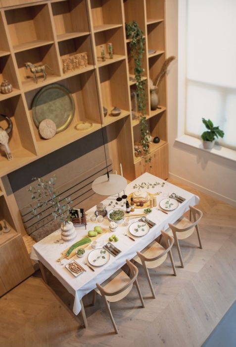 Керамическая салатница Ukiyo с бамбуковыми приборами