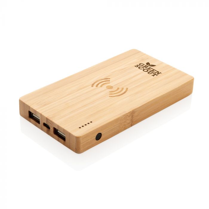 Экологичный внешний аккумулятор Bamboo, 4000 mAh, коричневый