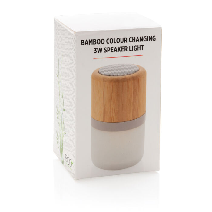 Беспроводная колонка Bamboo, меняющая цвет, 3 Вт, белый