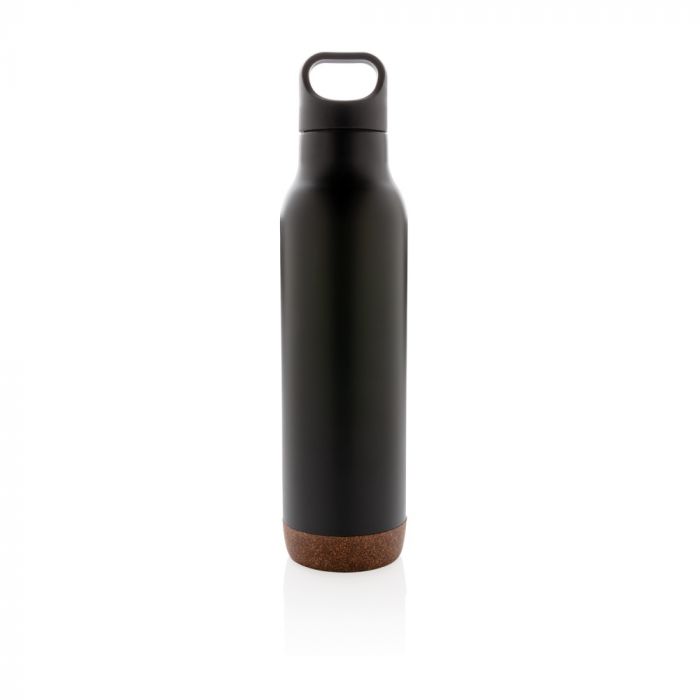 Герметичная вакуумная бутылка Cork, 600 мл, черный