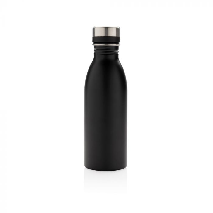 Бутылка для воды Deluxe из нержавеющей стали, 500 мл, черный