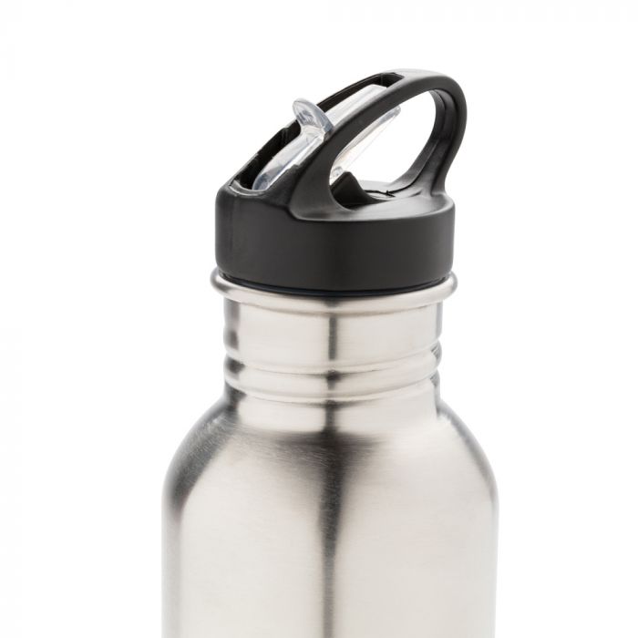 Спортивная бутылка для воды Deluxe, серебряный