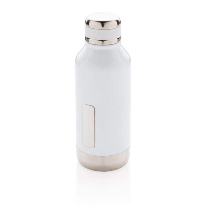 Герметичная вакуумная бутылка с шильдиком, белый