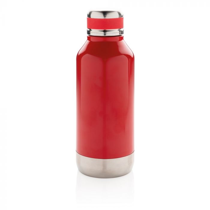 Герметичная вакуумная бутылка с шильдиком, красный