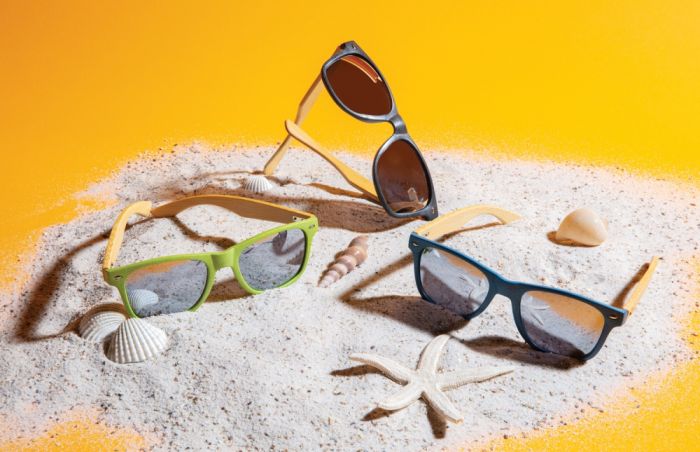 Солнцезащитные очки Wheat straw с бамбуковыми дужками, черный