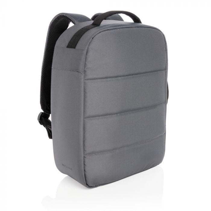 Антикражный рюкзак Impact из RPET AWARE™ для ноутбука 15.6", антрацитовый