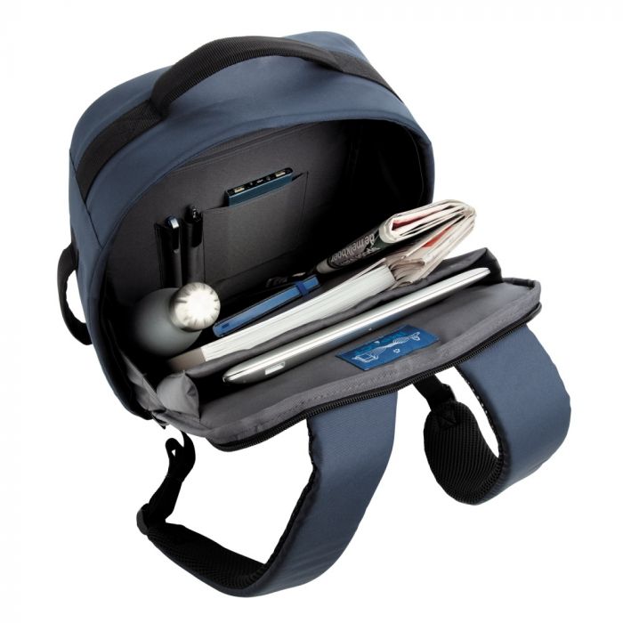Антикражный рюкзак Impact из RPET AWARE™ для ноутбука 15.6", синий