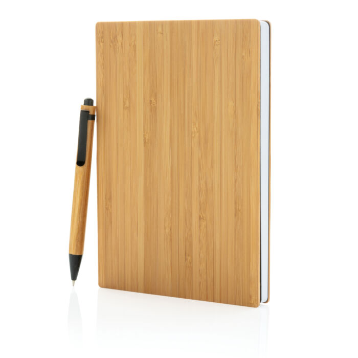 Набор из блокнота и ручки Bamboo, А5, коричневый