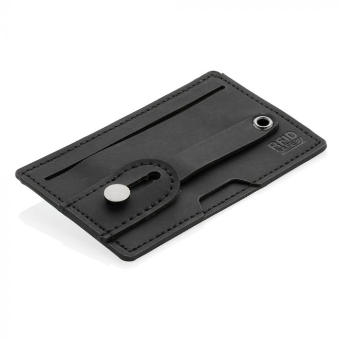 Картхолдер c RFID защитой для телефона 3-в-1, черный