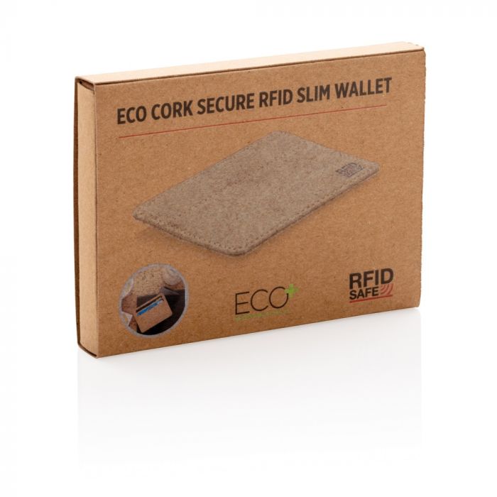 Эко-кошелек Cork c RFID защитой, коричневый